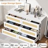 Bedroom Dresser for Small Spaces, Rattan 6 Drawer Dressers - 3 of 4