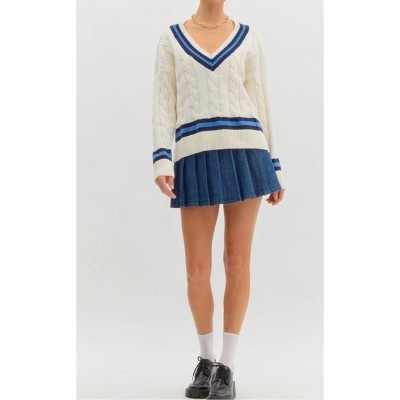 Women's Varsity Sweater Top - entro