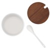 DUKA Porcelain Sugar Bowl with Spoon and Acacia Cover - 3 of 4