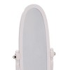 Vynxaria 59.25" Tall Oval Standing Wooden Floor Mirror with White Finish ¨C Adjustable & Stylish - 4 of 4