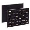 Juvale 6 Pack Black Velvet Ring Organizer for Jewelry Display Trays, 36-Slot Foam Storage Box, 7.5 x 5.5 x 0.5 In - 4 of 4