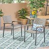 NicBex Outdoor Dining Chairs Set of 2 Modern Rattan Style Armchair with Backrest for Patio,Garden,Gray - 2 of 4