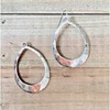 Large Teardrop Hoop Sterling Silver Boho Earrings Low Allergy Suitable for Women - 2 of 4
