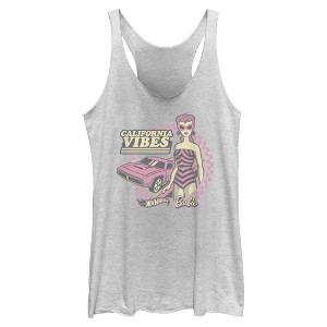 Womens Mattel Hot Wheels and Barbie California Vibes Racerback Tank - 1 of 4