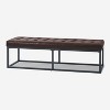 Patricio Mid-century Modern Vegan Leather Bench|ARTFUL LIVING DESIGN - 3 of 4