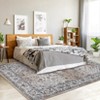 Floral Area Rug, Oriental Area Rug - Vintage Washable Non-Slip Low Pile Carpet for Living Room, Bedroom & Office (Light Brown) - 2 of 4