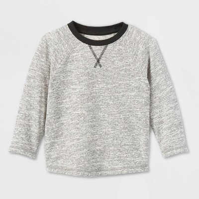 Toddler Boys' Sweater Knit Long Sleeve T-Shirt - Cat & Jack™ Gray 3T