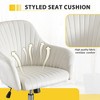 PDTEND Modern Velvet Office Chair with Adjustable Height and Rolling Casters - 4 of 4