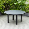 LeisureMod Round Outdoor Aluminum Dining Table for Modern Home, Patio, Backyard Garden Chelsea Collection - 2 of 4