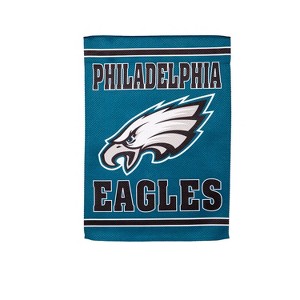 Evergreen Garden Flag Embossed Suede, Philadelphia Eagles Double Sided Indoor Outdoor Decor 18" x 12.5" - 1 of 4