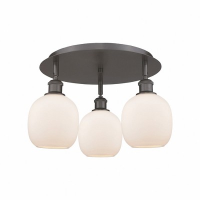 Belfast - 3 Light Flush Mount In Industrial Style-9.5 Inches Tall and 17.75 Inches Wide