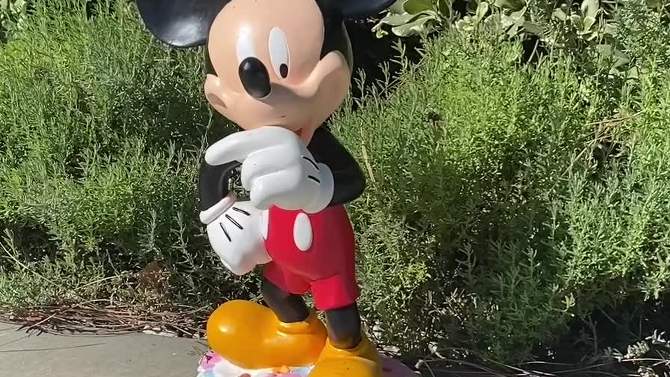 Disney 18" Mickey Mouse With Flowers Resin Statue, 2 of 6, play video