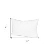 HomeRoots 15" X 23" White Cotton Down Blend Throw Pillow Insert - 3 of 4