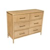 Large 6-Drawer Storage Cabinet with Gold Handles, Stylish Accent for Living Room, Dining Room, or Entryway, Top Surface for Microwave or Decor - 3 of 4