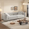 Whisen 97.7" 3-in-1 Convertible Sofa Bed, 28.4" Deep Seat with Button Tufted Design, 4-Seater with Ottoman - 3 of 4