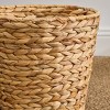 SEVOBAL Laundry Bags and Baskets Natural Woven Storage Basket and Planter, Round Organizer for Home Decor, Plant Display, Brown, 11"*1.6"*11" - 4 of 4