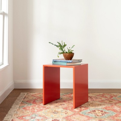 Handwoven Terracotta and Ivory Cotton Medallion Rug 2x3