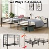 NicBex Twin Over Twin Metal Bunk Bed with 2 Ladders and Full-Length Guardrail for Kids,Girls,Boys - 4 of 4