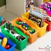 Basicwise 6-pc Assorted Color Plastic Storage Bins Versatile Book Magazine & File Holders for Classroom Office - 3 of 4
