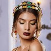 Unique Bargains Women's Double Layer Metal Colorful Rhinestone Faux Crystal headband 5.51"x1.65" 1 Pc - 3 of 4