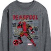 Men's - Marvel - Deadpool Blueprint Long Sleeve Graphic T-Shirt - 2 of 4