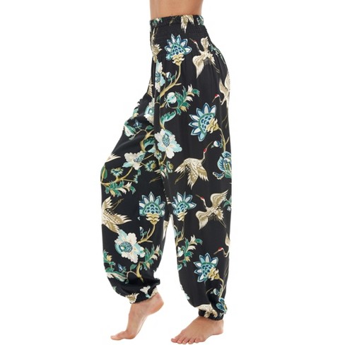 Womens Loose Yoga Pants Floral Print Wide Leg Trousers Long Stretch Pants  Loose Palazzo Trousers SweatpantsHarlan Pants