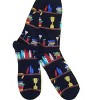 Cat Resting on a Bookshelf Socks (Men's Sizes, Adult Large) from the Sock Panda - 4 of 4