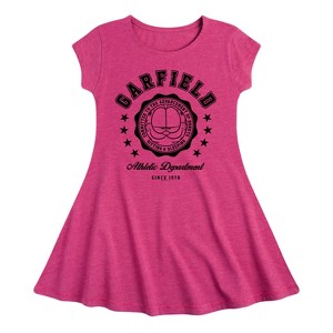 Girls' - Garfield - Varsity Seal Fit & Flair Cap Sleeve Dress - 1 of 3