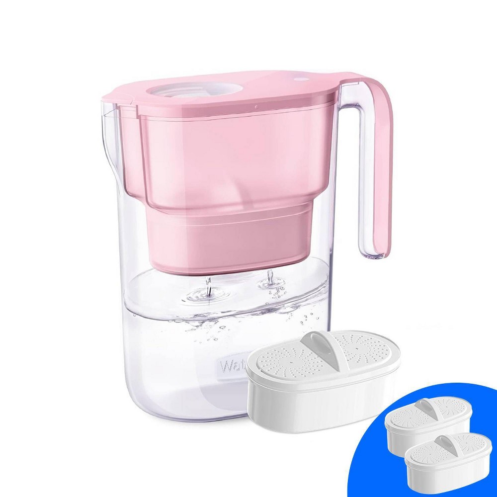 Waterdrop Water Filter Pitcher with 1 Filter with Extra 2 Replacement Filter Pink