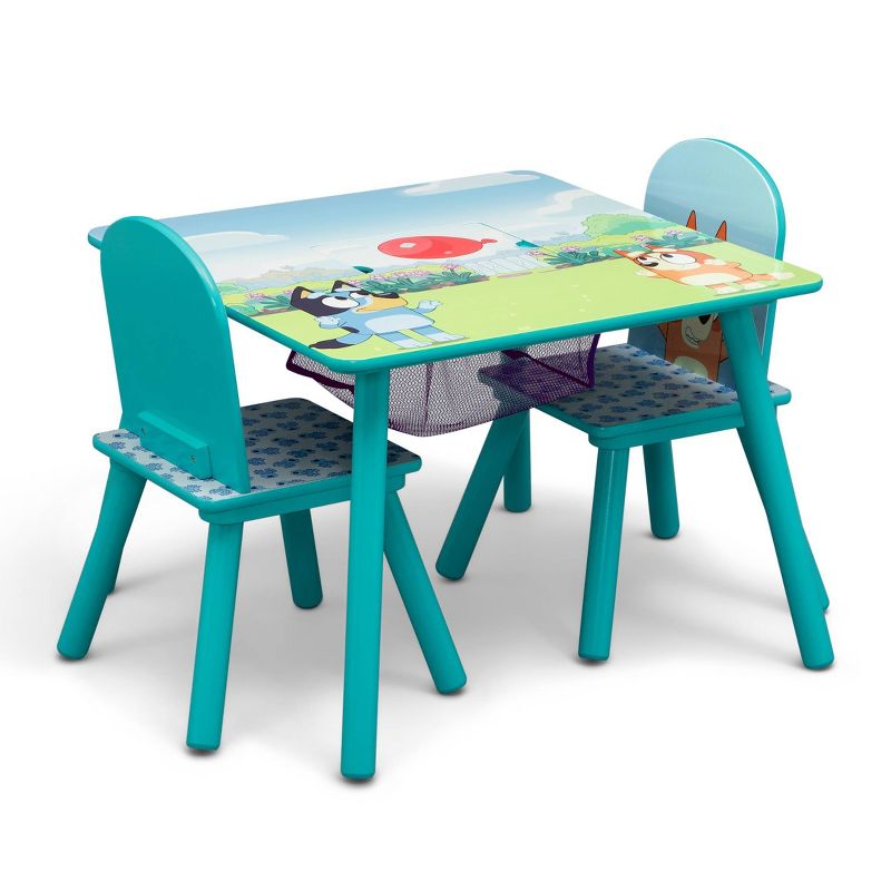 Delta Children Bluey Kids&#39; Table and Chair Set with Storage (2 Chairs Included) - Greenguard Gold Certified - Blue, 6 of 8