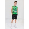 Minecraft Creeper Little Boys Graphic T-Shirt Tank Top Mesh Shorts 3 Piece Outfit Set Black / Green / Grey 4 - 4 of 4
