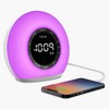 iHome Sunrise Alarm Clock Radio with Bluetooth Speaker and Color Changing Lamp - White (iBT32) - image 3 of 4