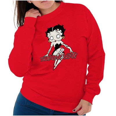 Betty Boop Zombie Love Attitude Women Crewneck Sweatshirt Brisco Brands
