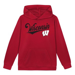 NCAA Wisconsin Badgers Boys' Poly Hooded Sweatshirt - 1 of 1