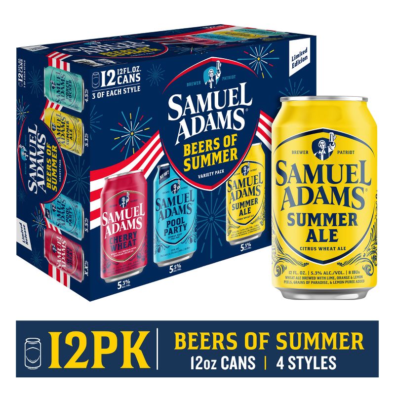 Samuel Adams Sips of Summer Seasonal Variety Pack - 12pk/12 fl oz Cans, 4 of 7