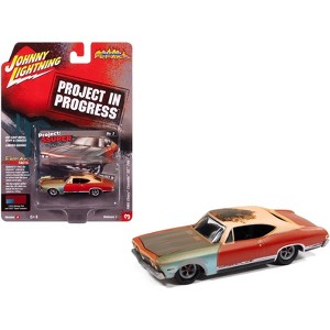1968 Chevrolet Chevelle SS 396 Matador Red (Weathered) "Project in Progress" Series 1/64 Diecast Model Cars by Johnny Lightning - 1 of 4