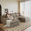MAYEERTY 106" Modular Sofa Camel - 106" Camel Modular, Corduroy, No Assembly, Fits Bedroom/Apartment - 4 of 4