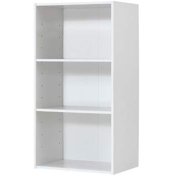 Costway 3 Tier Open Shelf Bookcase Multi-functional Storage Display Cabinet Furni White