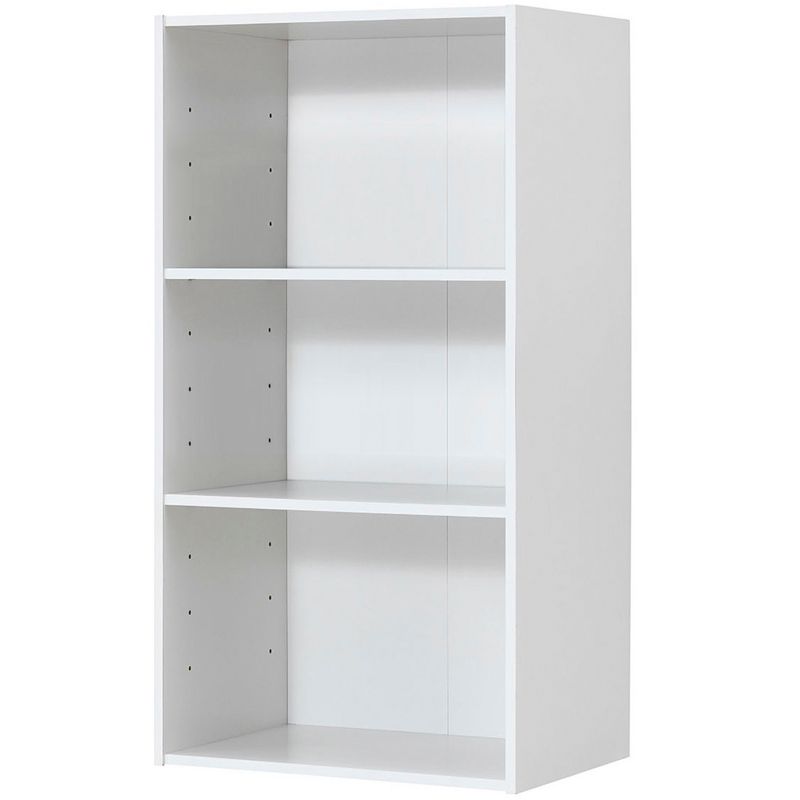 Costway 3 Tier Open Shelf Bookcase Multi-functional Storage Display Cabinet Furni White, 1 of 11