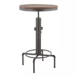 Hydra Industrial Adjustable Bar Table Antique - LumiSource