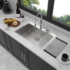 33x22 inch Kitchen Sink Drop In 16 Gauge Stainless Steel 33in Single Bowl Topmount Kitchen Sink Basin - 2 of 4
