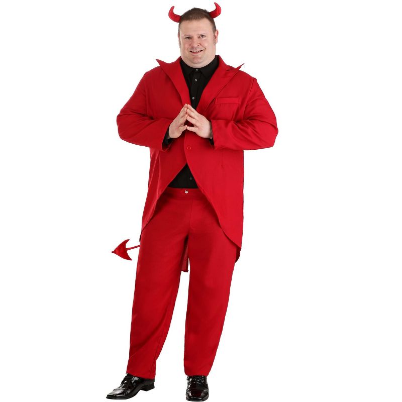 HalloweenCostumes.com Plus Size Red Suit Devil Costume for Men, 5 of 6