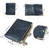 BEAFUP Womens Wallet,Ladies Vintage Leather Bifold Wallet with Zipper & Kiss Lock - Compact Coin Purse for Daily Use,Travel,and Shopping - 3 of 4