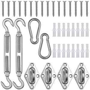 Yescom Rectangle Sun Shade Sail Hardware Kit 304 Anti-Rust Stainless Steel Patio Lawn - 1 of 4