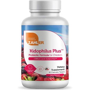 Zahler Kidophilus, Kids Probiotic, Great Tasting Probiotics for Kids, Certified Kosher - 90 Count - 1 of 4