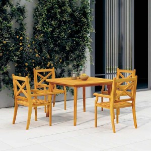 Garden Table Natural Wood Solid acacia wood Medium Durable - 1 of 4