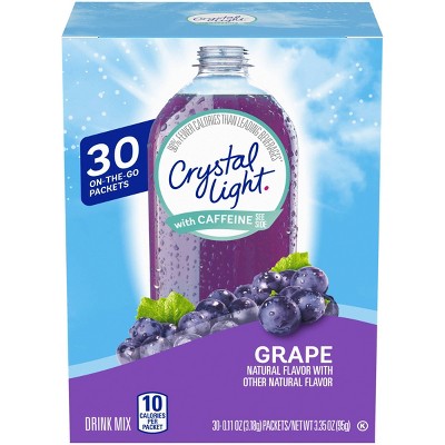 Crystal Light On the Go Grape Water Enhancer - 30pk/0.11oz Packets