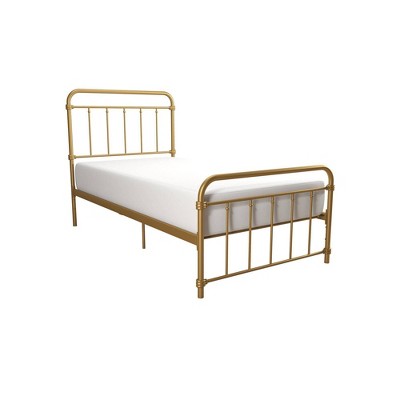 Twin Waldorf Metal Bed Gold - Room & Joy