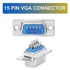 Unique Bargains Plastic Metal Connector Silver Tone Blue 2 Pcs - 2 of 4