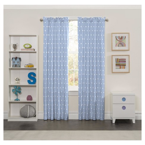 Cozy Clouds Blackout Window Curtain Blue Eclipse My Scene Target